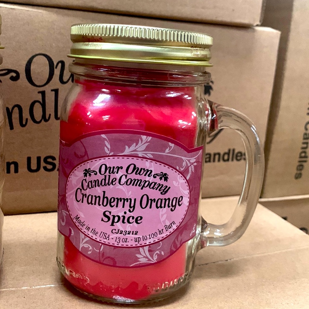 Our Own Candle Company Cranberry Orange Spice 13 oz Candle, 100 hour burn